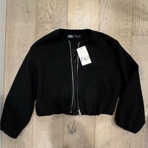 Zara Women's Black Cropped Jacket